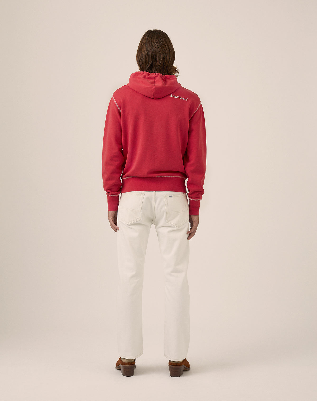 Brockton Hooded Sweatshirt - Washed Red Fleece