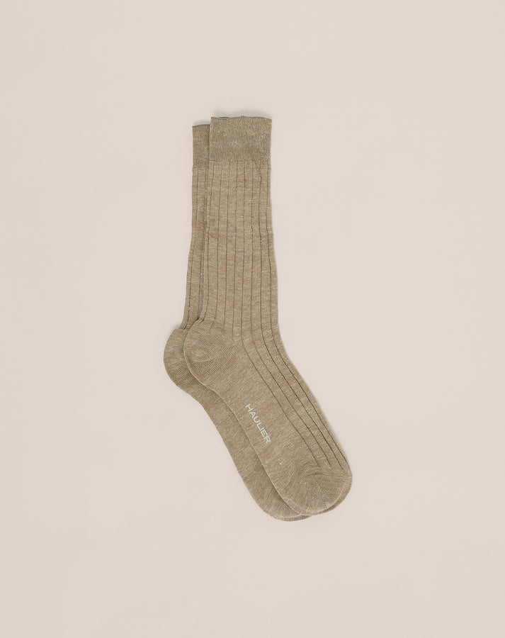 Linen Sock - Sand