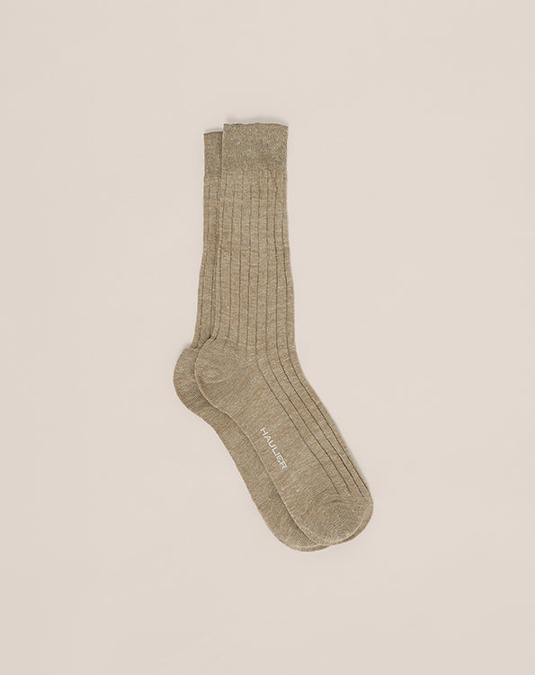 Linen Sock - Sand Melange