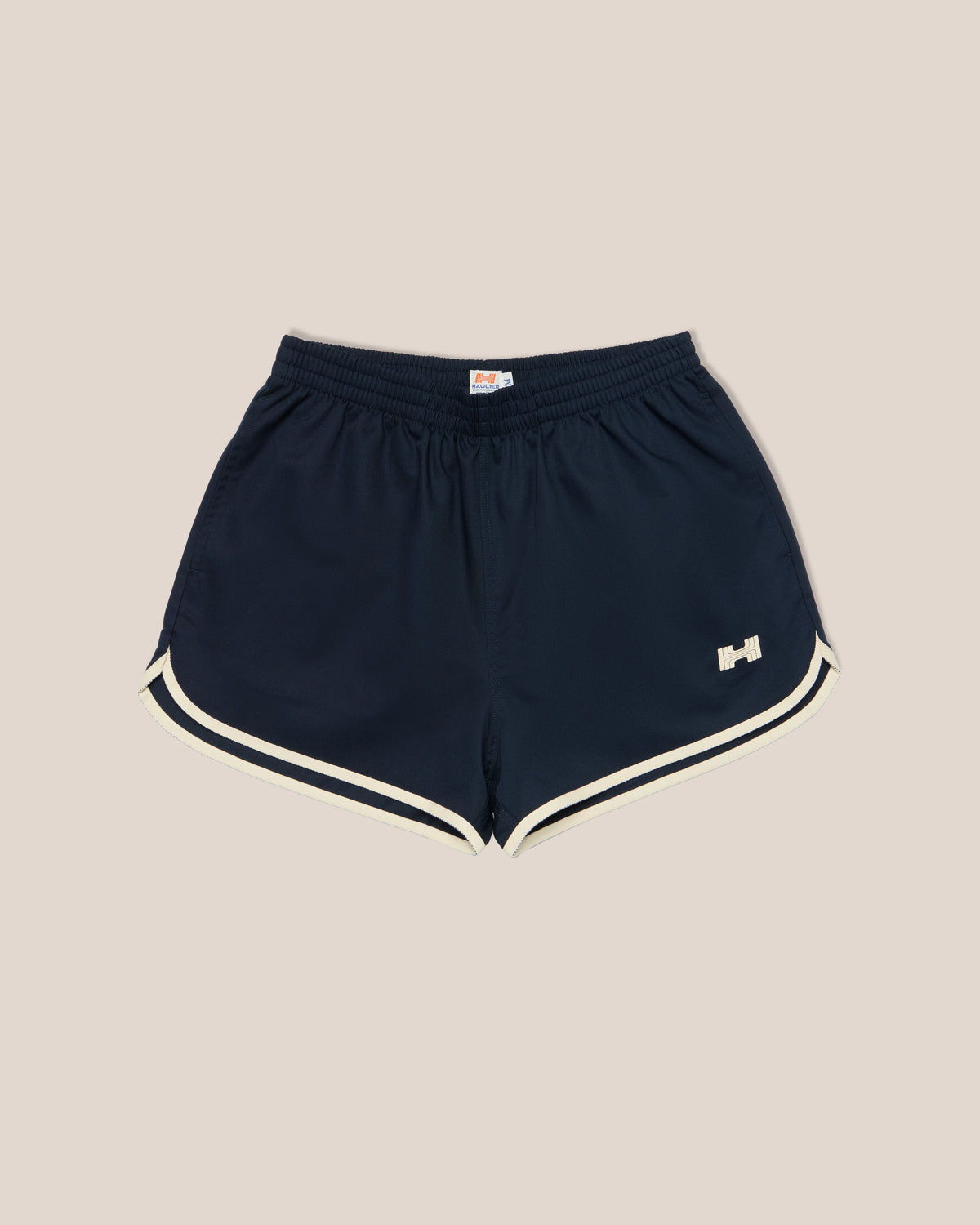 Monaco Track Short -Navy and Ecru