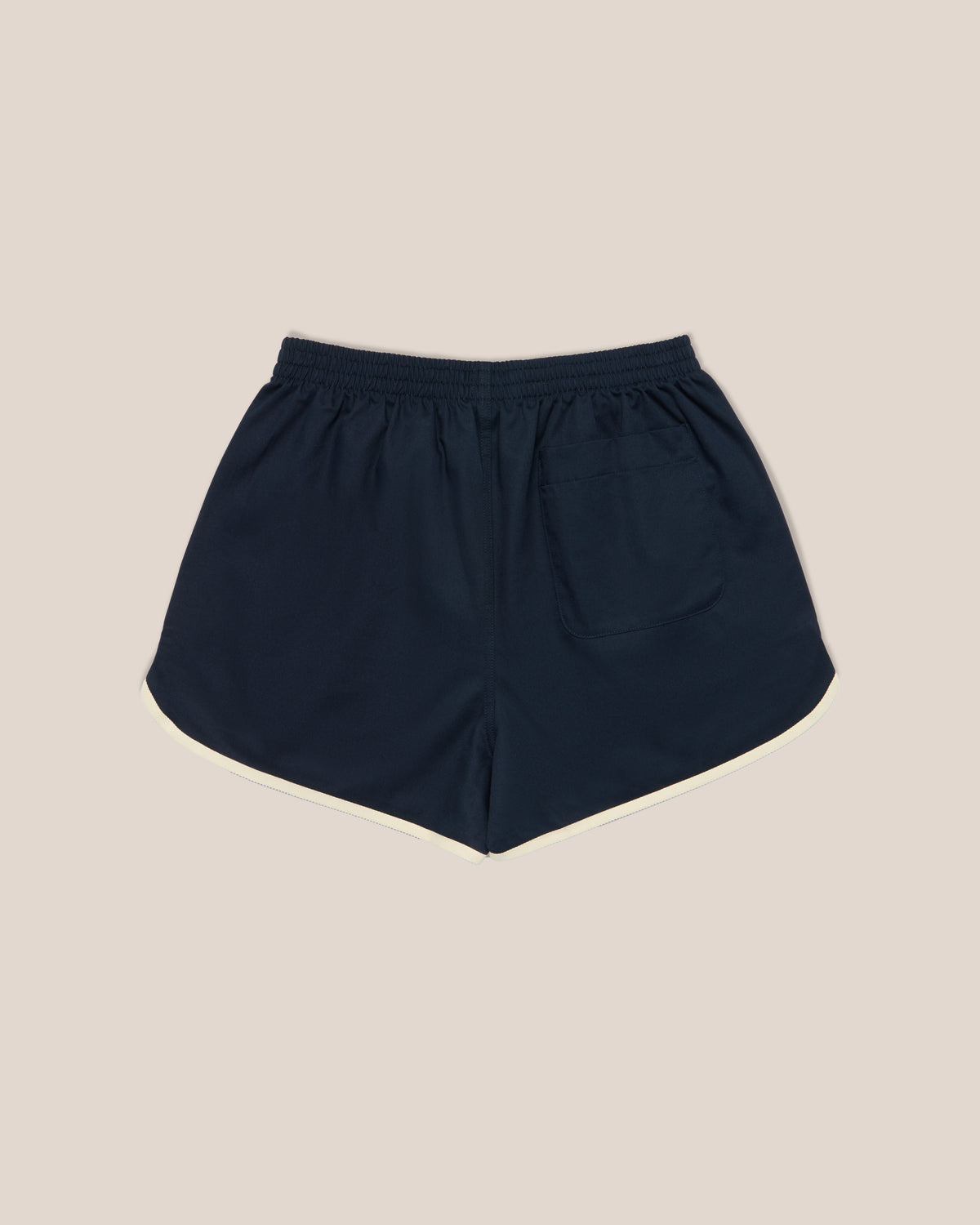 Monaco Track Short -Navy and Ecru