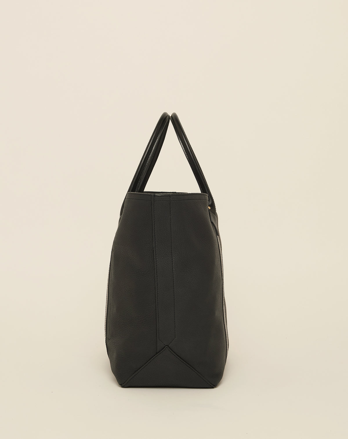 Leather Utility Tote - Black