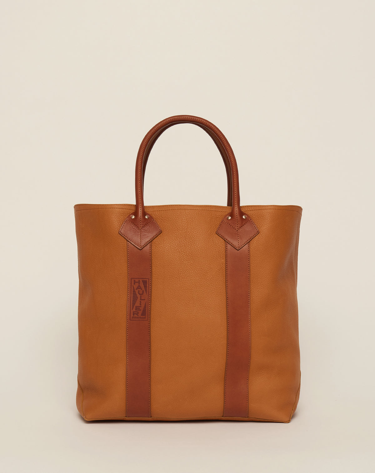 Leather Utility Tote - Cognac
