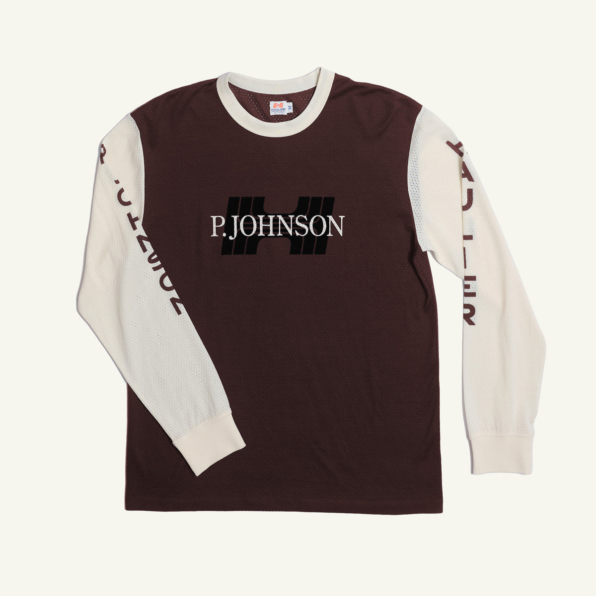 P.JOHNSON x HAULIER Canyon Motorcross Tee - Saddle and ecru