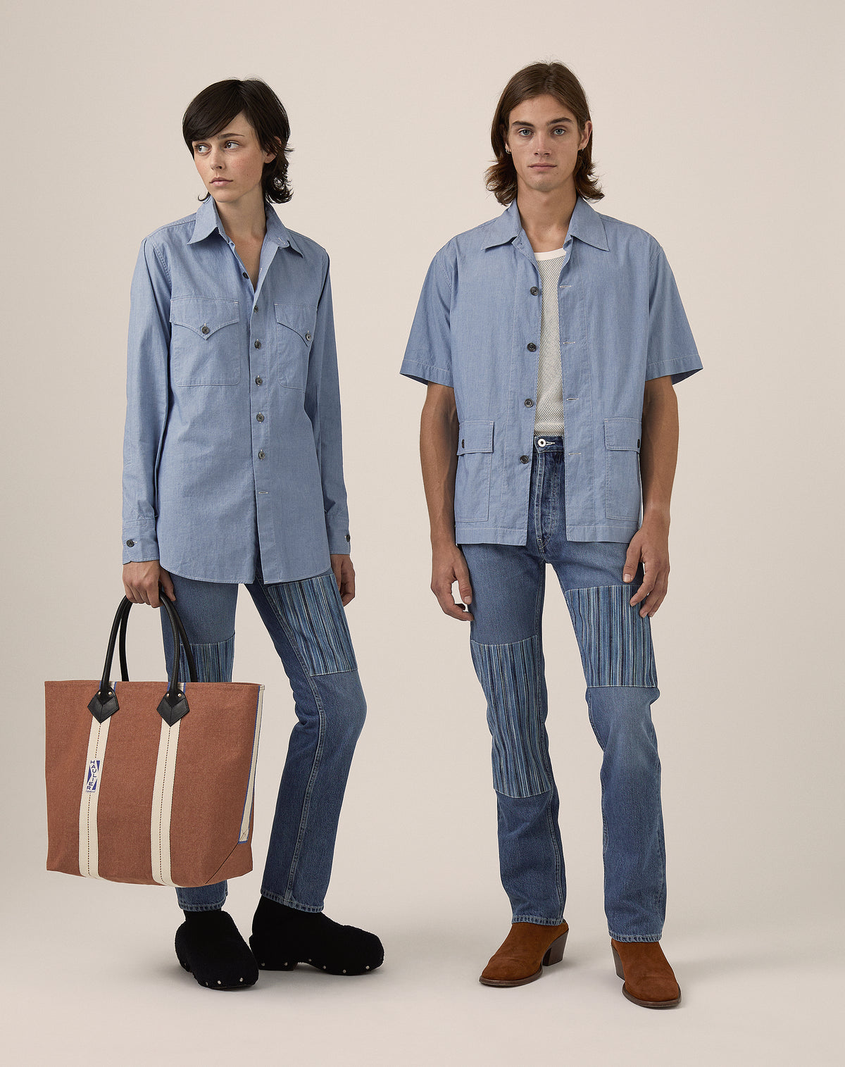 Summer Service Shirt - Blue Chambray