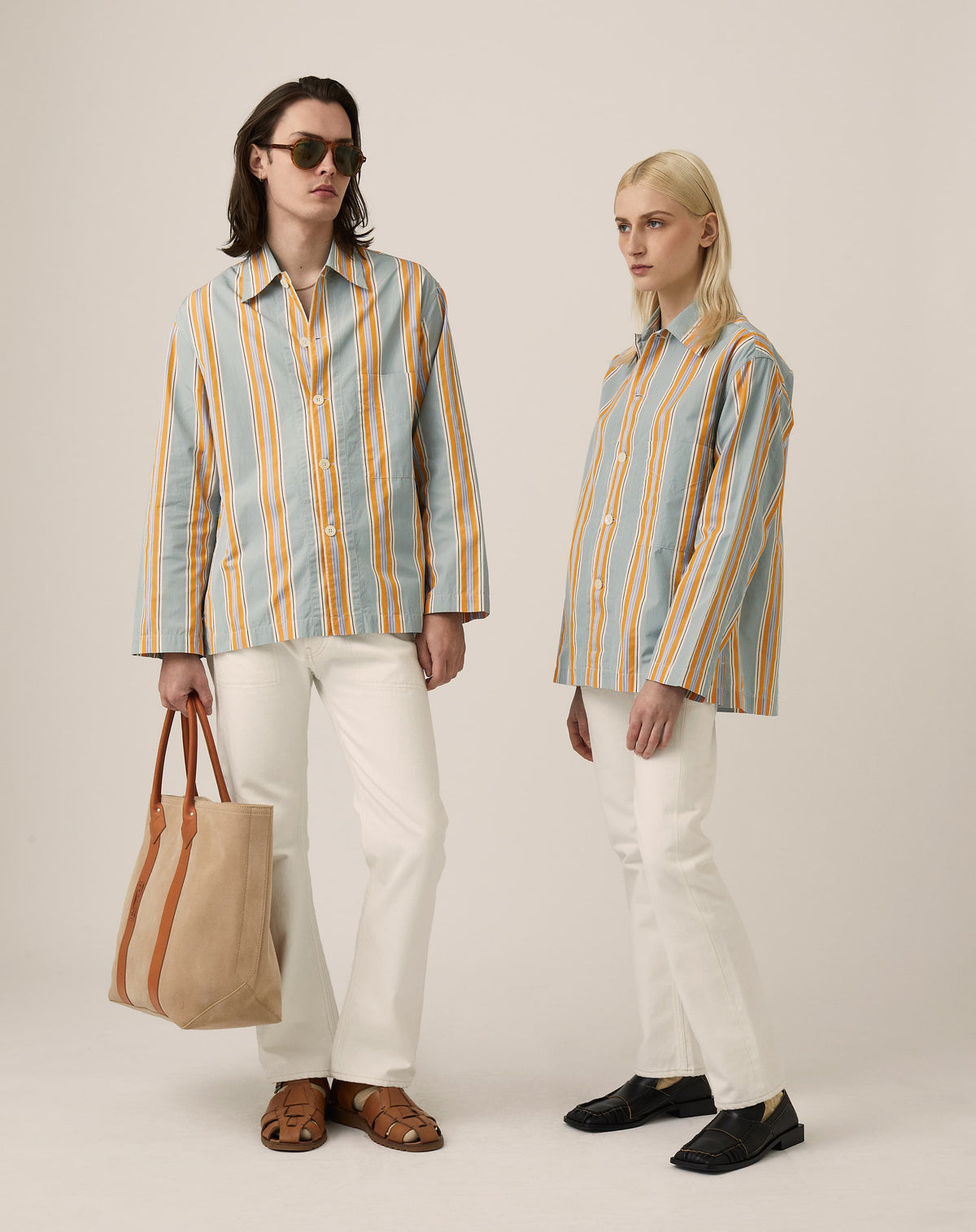 Surplus Pyjama Shirt - Orange Multistripe