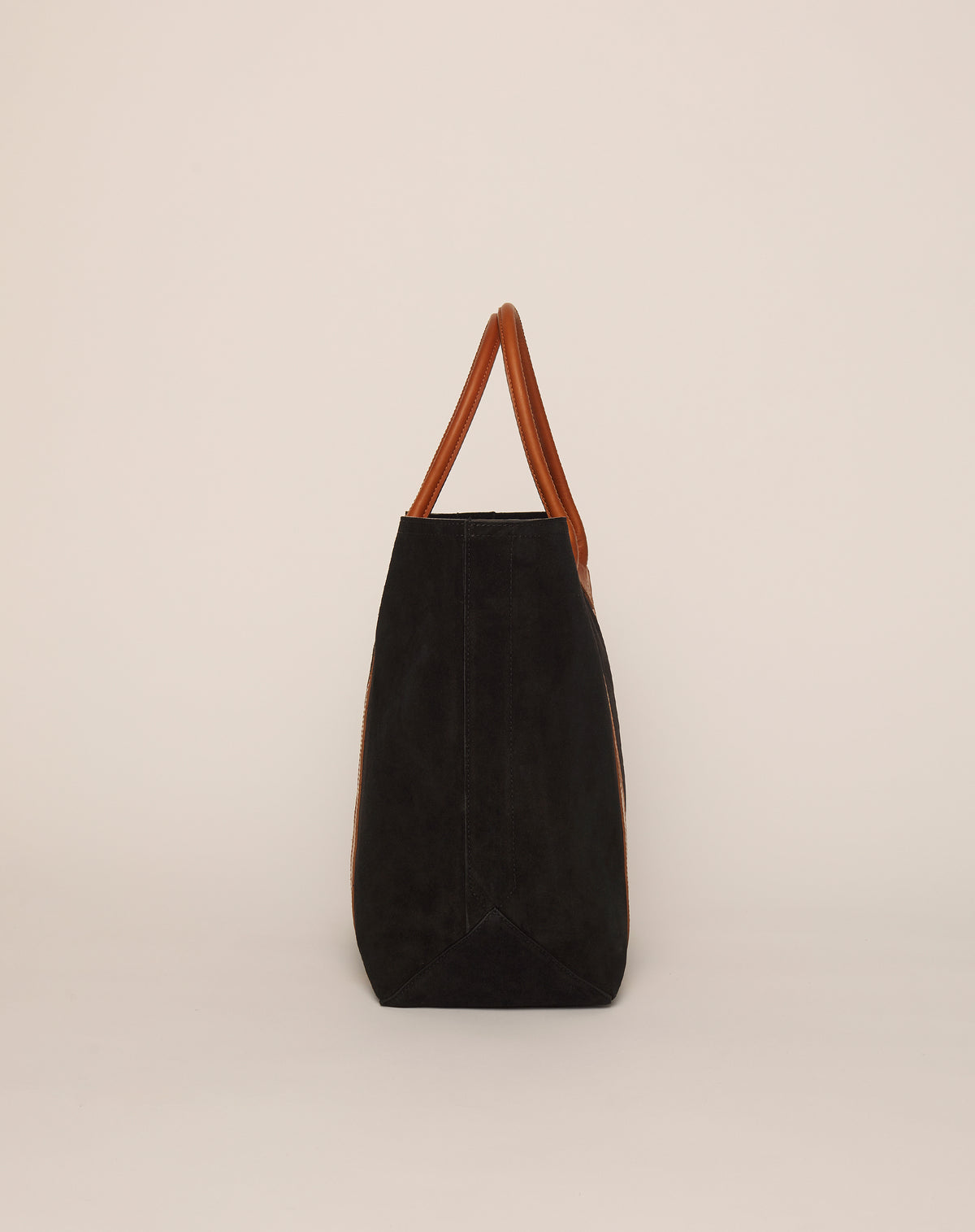 Suede Utility Tote - Black