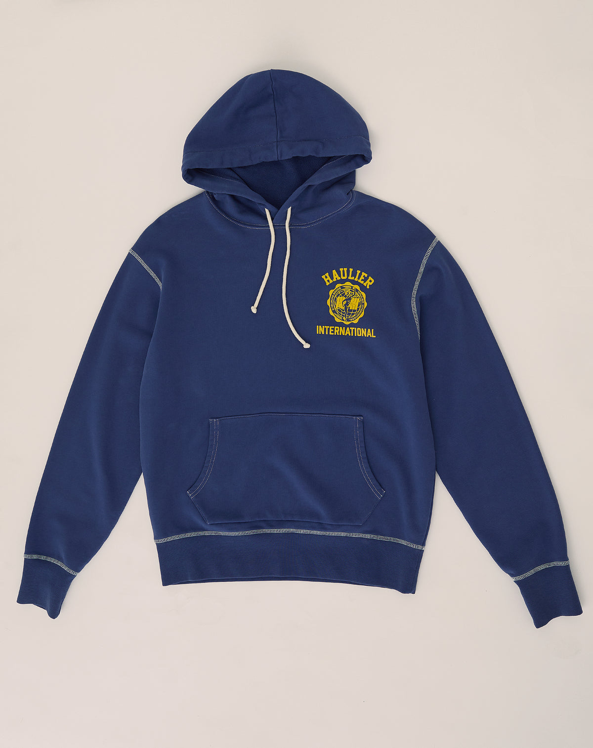 Brockton Hooded Sweatshirt - Washed Navy Fleece