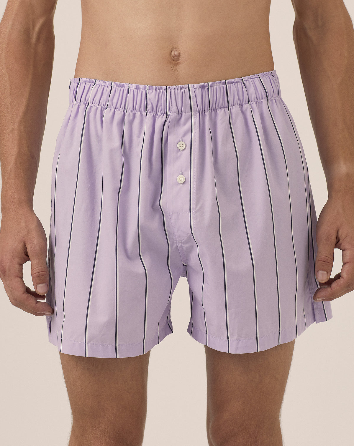 Surplus Pyjama Short - Lavender Stripe Poplin