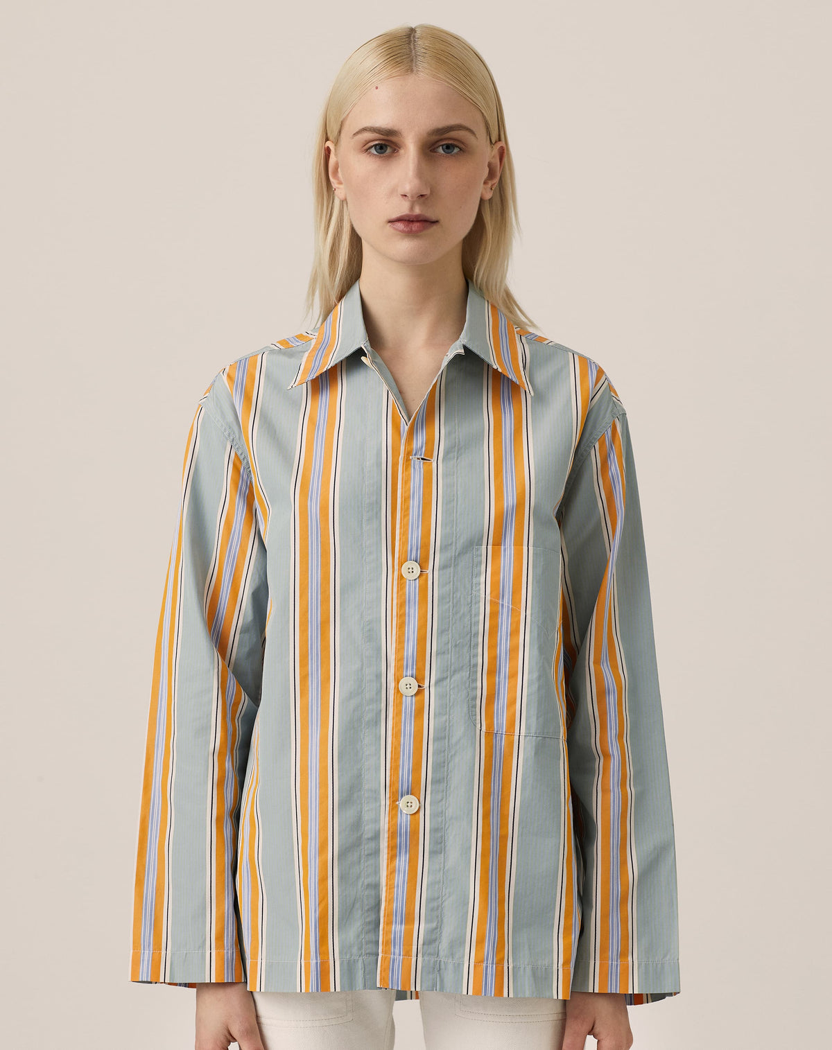 Surplus Pyjama Shirt - Orange Multistripe