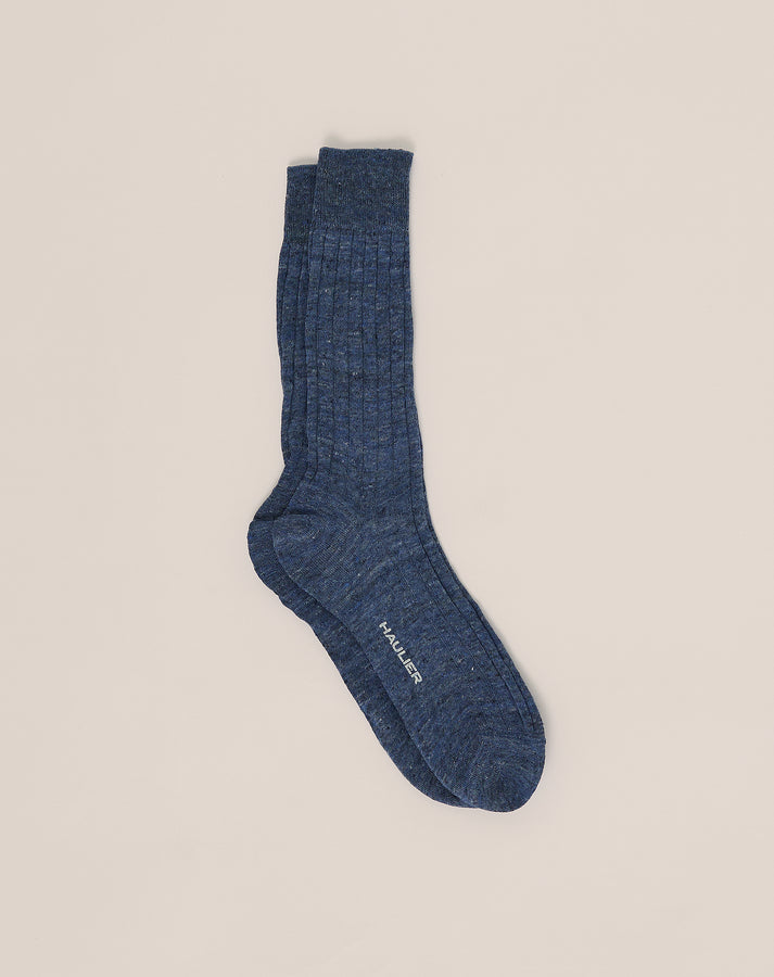 Linen Sock - Blue