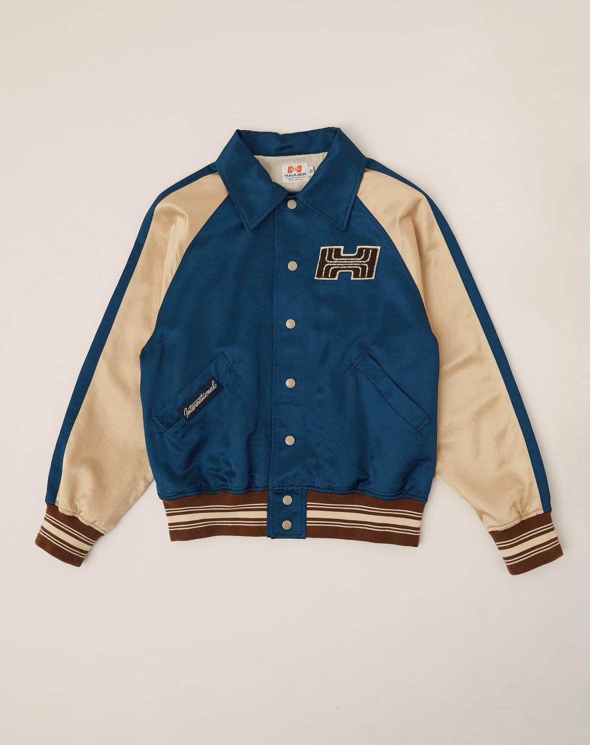 Varsity Jacket - Blue + Ecru